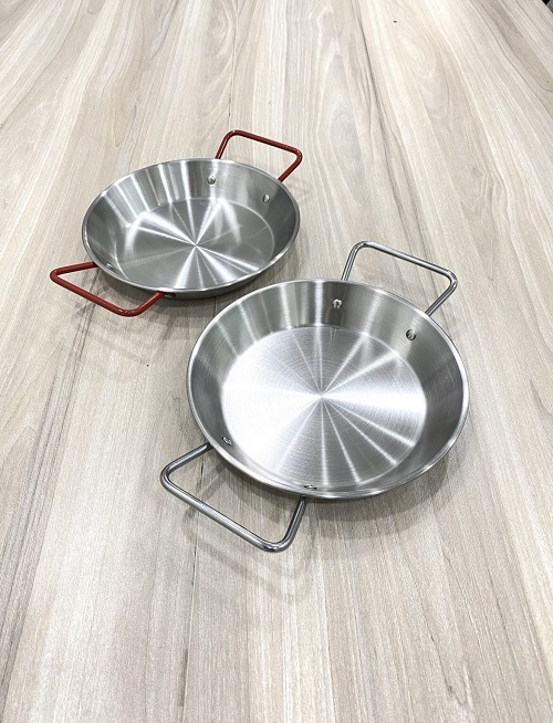 Chảo inox quai đỏ 1 đáy ICPHE32 